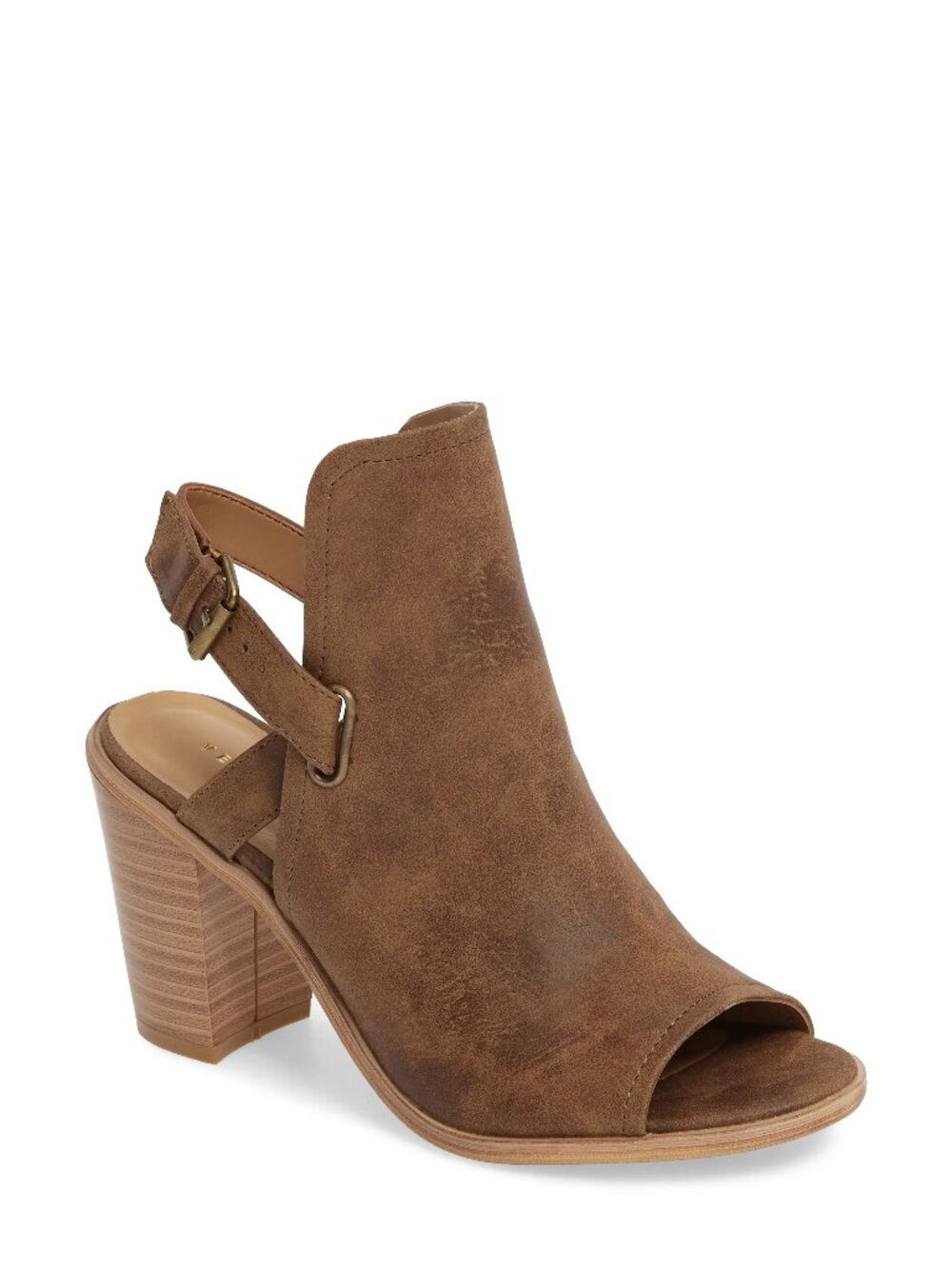 New VERY VOLATILE Bolten Peep Toe Booties Slingback Shoes Heels 9